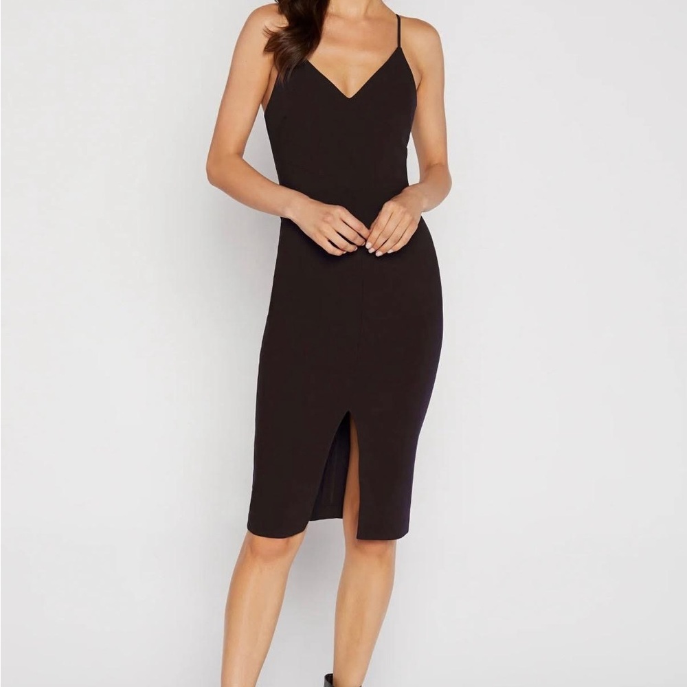 Elegant Black Spaghetti Strap Dress